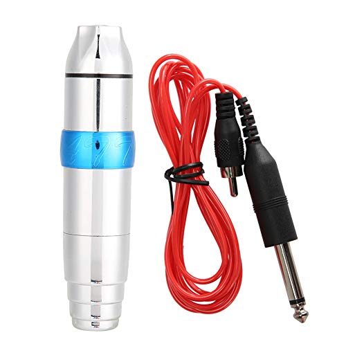 Kit De Pluma De Tatuaje, Kit De Máquina De Tatuaje Rotativa Profesional Para Principiantes, Máquina De Pistola De Tatuaje Eléctrica De Motor Fuerte, Herramienta De Pluma De Tatuaje De(Plata) Cover