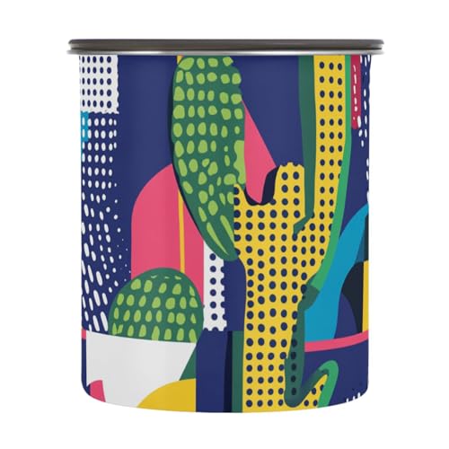 Contenedor de café acero inoxidable diseño cactus
