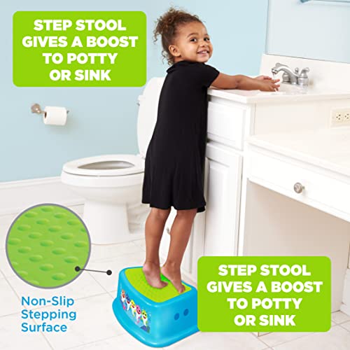 Pinkfong Baby Shark 2 Piece Essential Potty Training Set - Soft Cushion, Baby Potty Training, Safe, Easy To Clean, Step Stool #TOP5