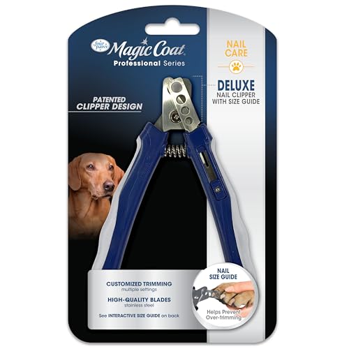Four Paws Magic Coat Professional Series Deluxe Dog Nail Clipper with Size Guide