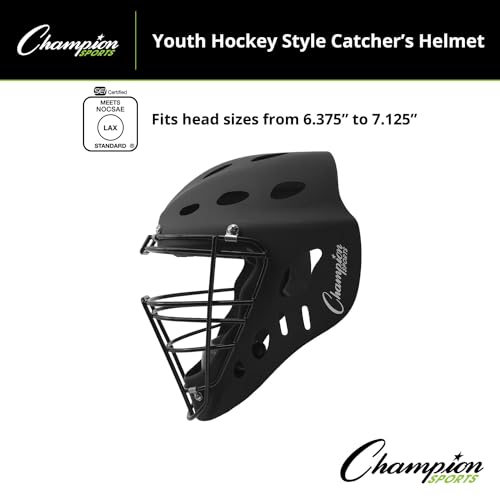 image for Champion Sports Hockey Style Catcher's Helmet Mask - Adult/Youth Sizes
