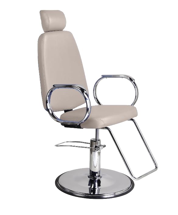 Professional Dental Patient Exam &amp; X-Ray Chair Deluxe Quality 360° Swivel, Adjustable &amp; Removable Headrest Stool (Taupe)