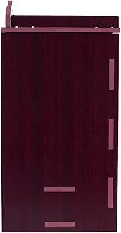 MIDU Pooja Mandir For Home Wall Hanging Mdf Wooden Temple With Door Brand (Dark Brown,41 Cm)