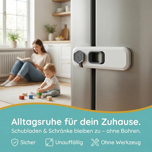Homery Kindersicherung Kühlschrank [2 Stück], Schranksicherung Baby – Ansicht 2