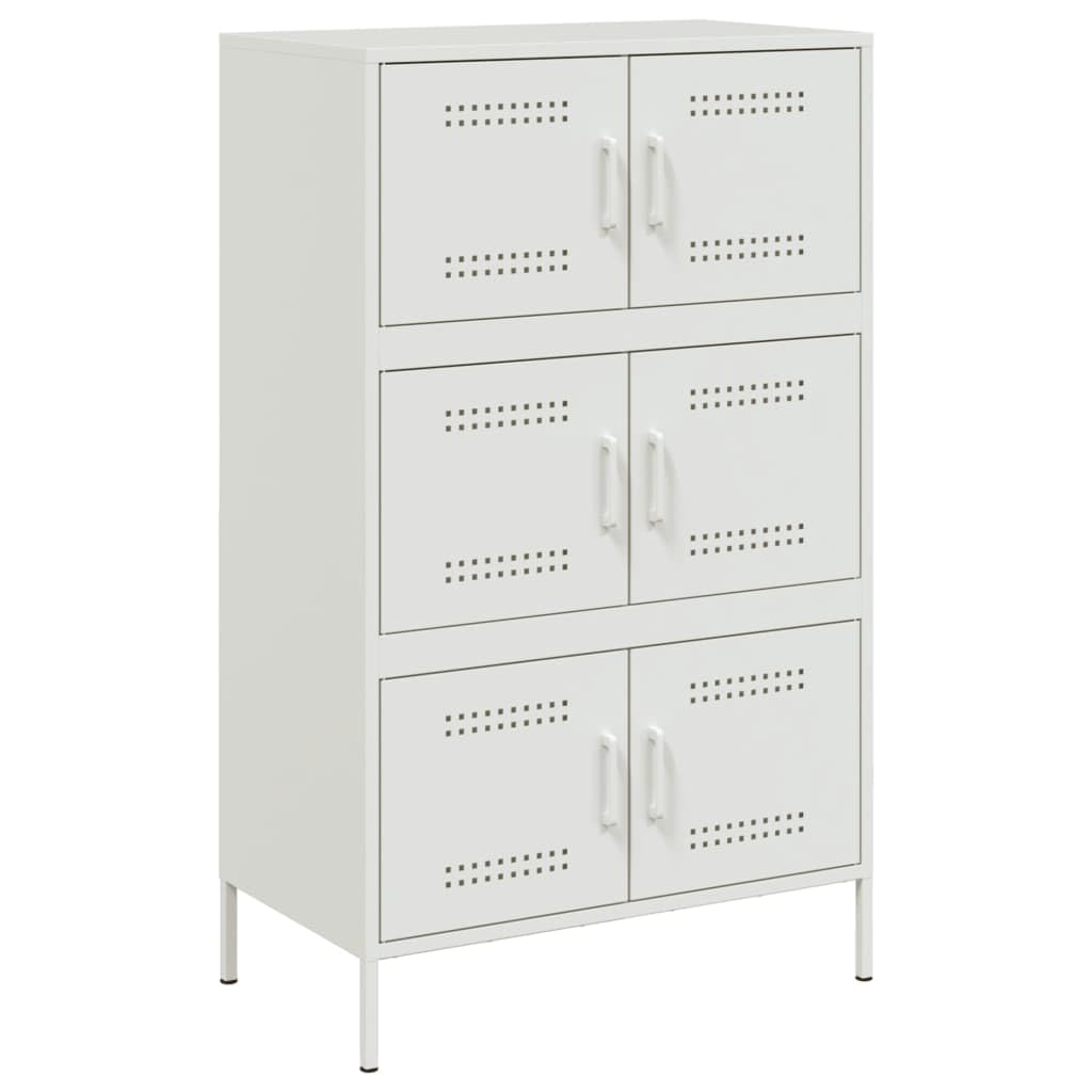 Armario de metal de acero con 6 compartimentos blanco 68x39x113cm