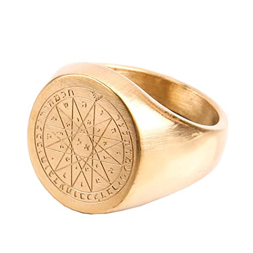Bague boussole homme en acier inoxydable au style rétro mystérieux