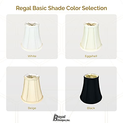 Image of Royal Designs, Inc. BSO-704FC-6BG True Bell Basic Lamp Shade with Flame Clip, 3.5 x 6 x 6.25, Beige