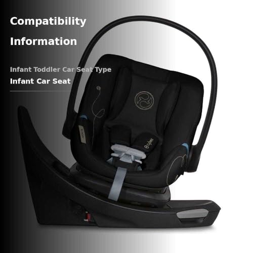 Cybex Aton G Swivel Infant Car Seat with 180-Degree Rotate, Linear Side-Impact Protection, 11-Position Headrest, SensorSafe & Safelock Base, Moon Black