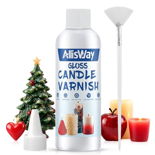 Allisway Barniz Acrilico, Barniz Para Velas, Barniz Para Pintura Acrilica Incluye Un Cepillo Resistente Al Agua, Añade Brillo A Las Velas Y Fija El Color, 200ml Allisway Barniz Acrilico, Barniz Para Velas, Barniz Para Pintura Acrilica Incluye Un Cepillo Resistente Al Agua, Añade Brillo A Las Velas Y Fija El Color, 200ml