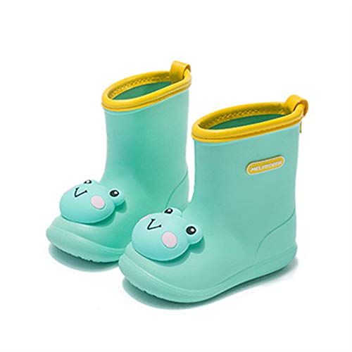 D C.Supernice Botte de Pluie Enfant Fille Garçon 3D Grenouille Dinosaure Caoutchouc Bottines Pluie Légères Imperméables Chaussure Eau Cover