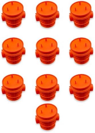 Tek-İş Norm Kasa Geçmeli Plastik Buat Kutusu | Derin Kapaklı | Turuncu Renk | 10 Adet | Duvar İçi Elektrik Tesisatı İçin - Görsel 1