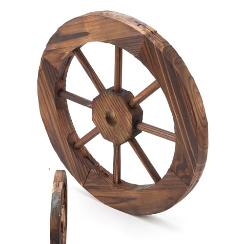 Roue de chariot en bois suspendre décoration rétro bistrot et suspension mariage