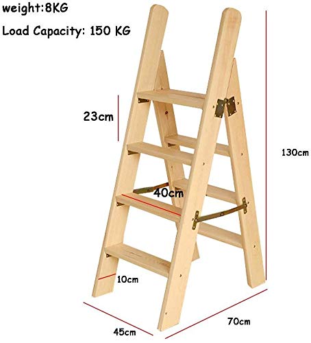 Taburete de escalera plegable DASHADAO de 4 peldaños para el hogar 2