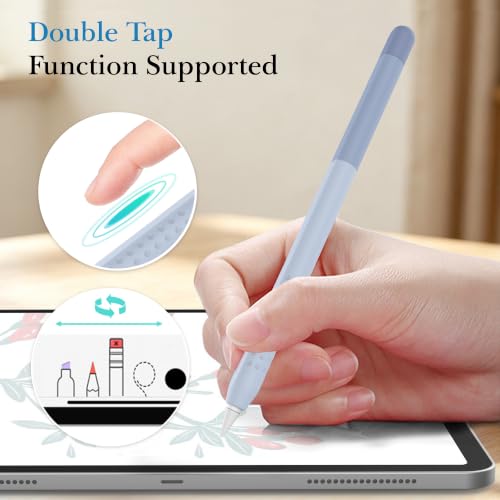 Image of Delidigi for Apple Pencil Pro (2024) & Apple Pencil 2nd Generation Case | Gradient Color Design Silicone Sleeve Cover, Magnetic Charging Compatible, Double Tap Support