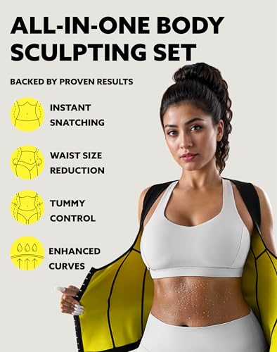 HOT SHAPERS Hourglass Body Sculpting Kit - Cami Hot Waist Cincher & Waist Trainer with Sweat Fabric for Body Contouring2