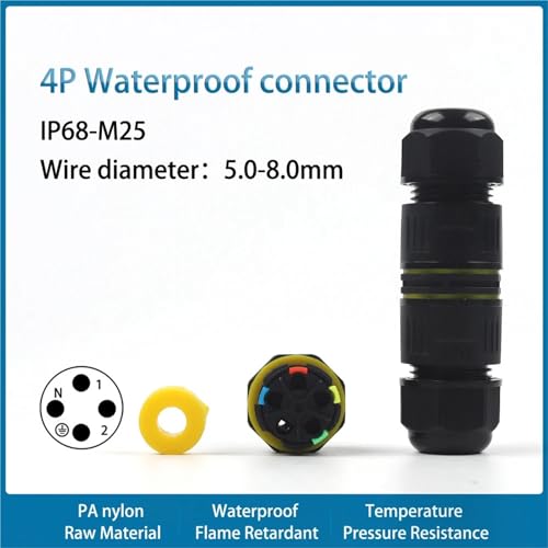 Conector de cable rápido M25 impermeable de inserción segura y duradera contra humedad y agua 2