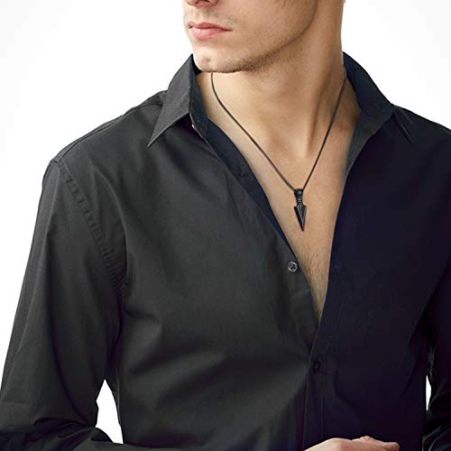 Image of Necklace for Men Stainless Steel Necklace for Women Triangle Necklace Arrowhead Pendant Necklace Charm Pendant with Chain Link Classic Fashion Jewelry for Boys Teens and Girls Unisex