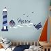 Personalized Ocean Wall Decal - Lighthouse, Whale, Birds With Custom Name & Initial, Up To 40x23 Inches - View #3
