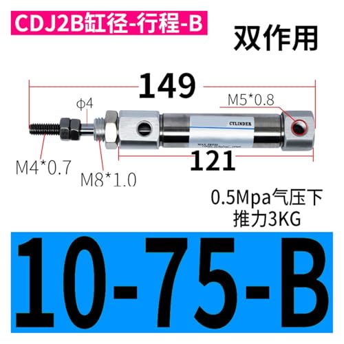 Mini cylindre en acier inoxydable CDJ2B pour l'automatisation de précision - 3
