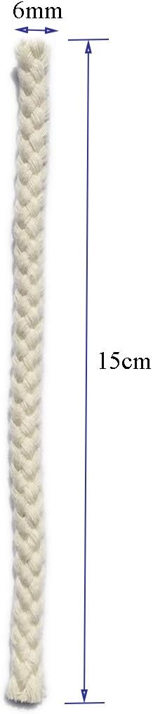 MUHWA 10PCS Alcohol Lamp Replacement Wick, Hollow Eight-Strand Cotton Thread 15cm Length