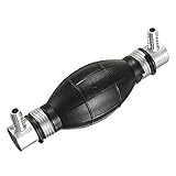  RENCALO Bomba de cebado de Combustible de Gasolina Gasolina Diesel Negro Ángulo de 90 grados-10mm