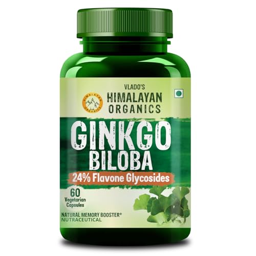 Vlado’s Himalayan Organics Ginkgo Biloba 500mg With Brahmi for Be...