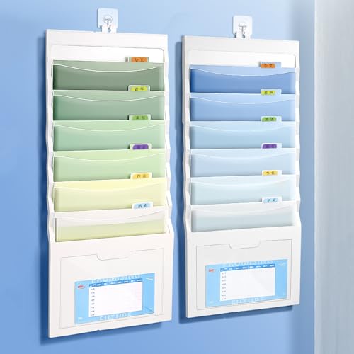Porte-documents mural extensible avec 6 compartiments au format lettre pliables - 4