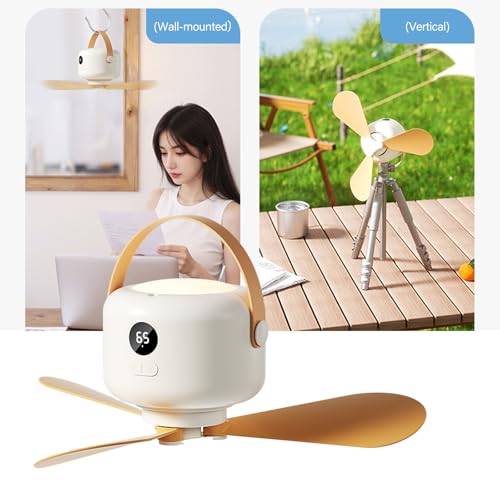 Ventilateur de plafond USB avec lumière LED intégrée et télécommande - 2