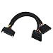 Produktbild Phobya SATA Strom Y-Kabel SATA Buchse an 2x SATA Stecker 15cm - Schwarz Kabel SATA Kabel
