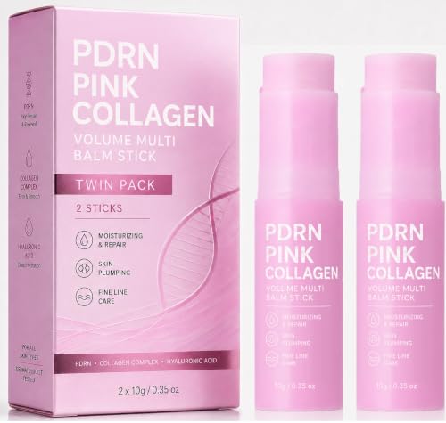 FLORIQUE PDRN Pink Collagen Volume Multi Balm Stick 2 Pack, for Face & Neck