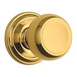 Brinks Push Pull Rotate Door Locks Stafford Passage Hall/Closet Knob, Polished Brass, 23041-105