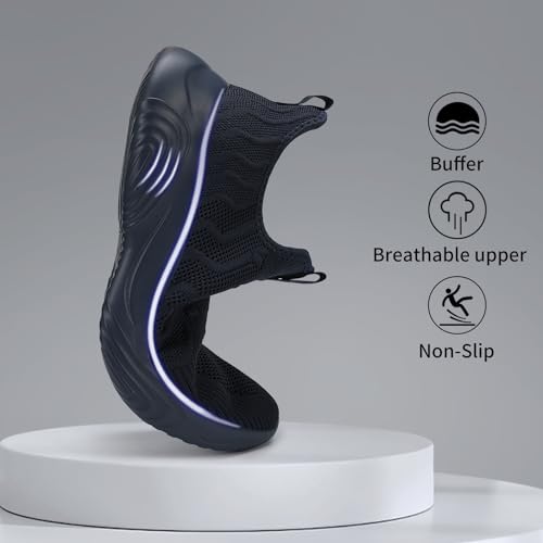 Image of MRIP Mens Slip On Walking Shoes Lightweight Comfortable Gym Workout Running Shoes Mesh Breathable Cushion Fashion Tennis Athletic Casual Sneakers