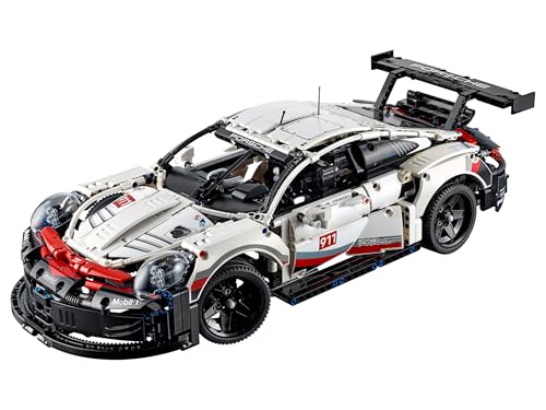 Image of LEGO Technic Porsche 911 RSR Race Car Model Building Kit 42096, Advanced Replica, Exclusive Collectible Set, Gift for Kids, Boys & Girls