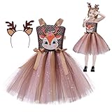 Confortable à porter : ce tutu de renne, fabriqué en polyester, nylon et tulle, est doux et doux pour la peau, un confort. Le lavage à la main est recommandé pour maintenir sa qualité.