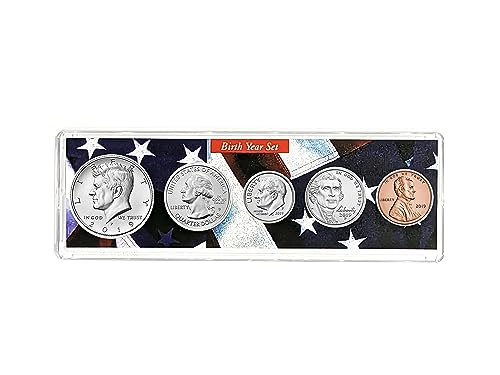 2019-5 Coin Birth Year Set in American Flag Holder Collection Seller Uncirculated image 3