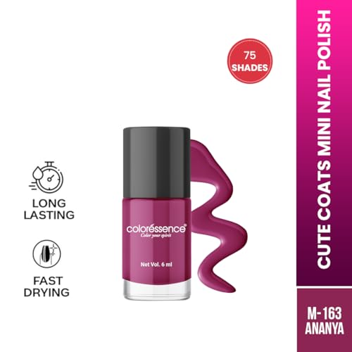 Image of Coloressence Cute Coats Long Lasting Nail Paint | Chip Resistant | Quick Dry | One Swipe Application | Toxin Free|Ananya-6ml