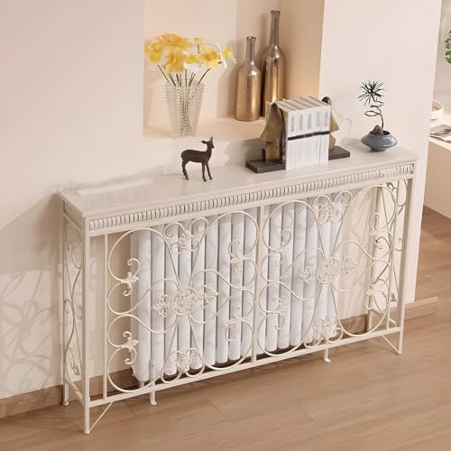 Cache-radiateur moderne en métal blanc 90cm pour salon - 3