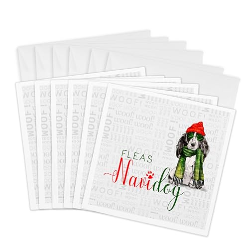 Cartes de vœux motif cocker anglais pour cadeaux | 6 cartes 3dRose carrées avec enveloppes