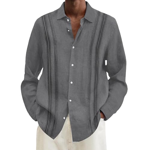 Generisch Camisa para hombre sin planchado, corte regular, camisa de manga larga, informal, camisa de Oxford con botones, sin arrugas, camisa informal con bolsillo, camisa para hombre sin planchado,