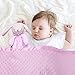 Pro Goleem Baby Blanket with Pink Bunny Security Blanket Newborn Girl Gifts Set