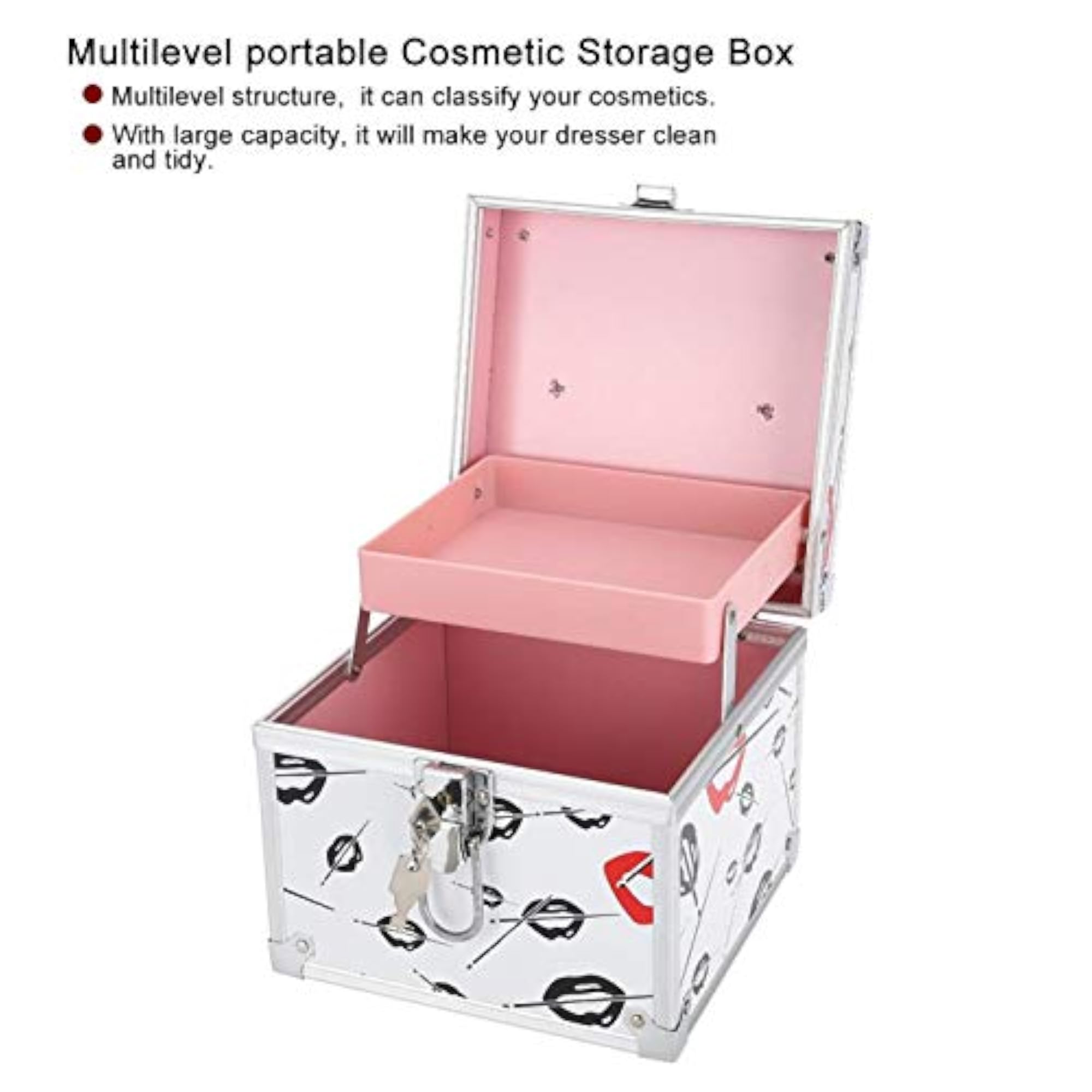Cosmetic Storage Case, Durable Makeup Box for Professionals