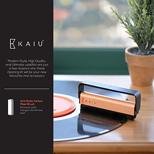 KAIU Vinyl Record & Stylus Cleaning Brush Combo - 2-in-1 Anti Static Carbon Fiber Brush Kit for LPs & Turntable Needles - Remove Dust & Debris - No Scratch Cleaner & Album Player Maintenance Pack - Thumbnail 6