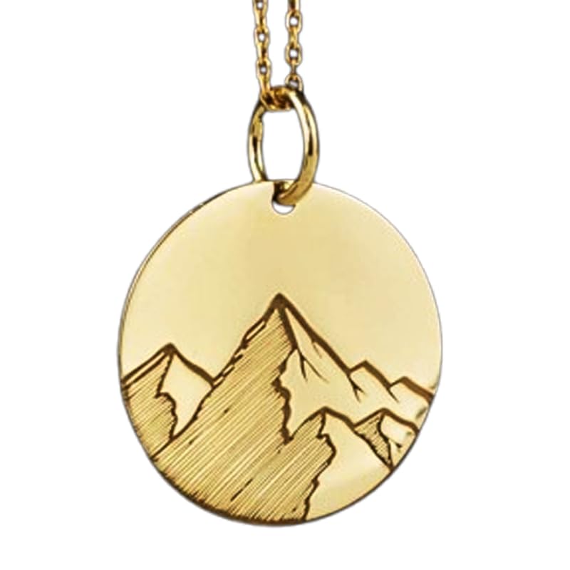 Pendentif montagne argent et or LKBEADS élégant bijou d'évasion pour vos tenues quotidiennes
