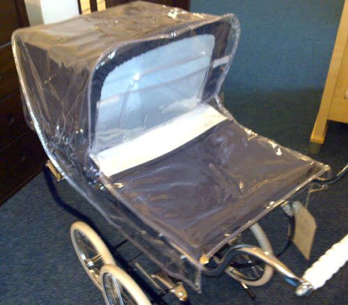 Rain Cover for Silver Cross Dolls Prams, Compatible with Oberon, Cottingley and Chatsworth Models, Clear Protective Cover