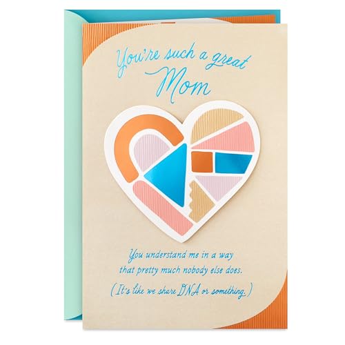 Hallmark 13" Large Mother's Day Gift Bag with Tissue Paper and Card (Love You Mom, Lavender, Modern Flowers)