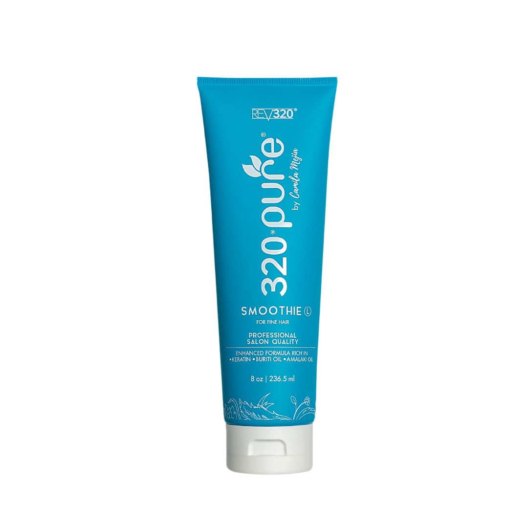 Rev320 320 PURE SMOOTHIE - Leave In Conditioner - 100% Pure Extracts - Frizz Control Lock In Moisture (8oz (Fine Hair))