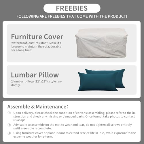 image for Rattaner Outdoor Furniture Loveseat Sofa Patio Furniture Small Sofa 2 