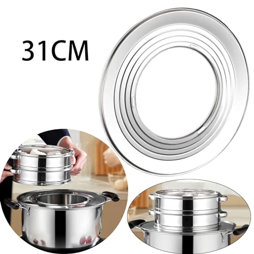 Anillo de cocción al vapor para vaporizadores de bambú y cocinas domésticas de 31cm 8
