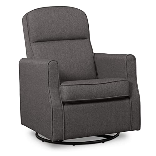 Delta Children Blair Slim Nursery Glider Swivel Rocker Chair, Charcoal by Delta Children - Used condition - US$210.78