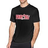 Stylish Fairry Taiil Erza Logo Anime Men's Short Sleeve T-Shirt,Cotton Fabric T Shirt for Men,Men's Tee Black
